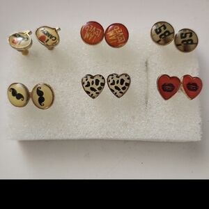 🔥6 Pairs Assorted Stud Earrings, Set #1